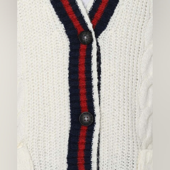 American Eagle Over Sized Cable Knit Button-Up Cardigan - Picture 7 of 11